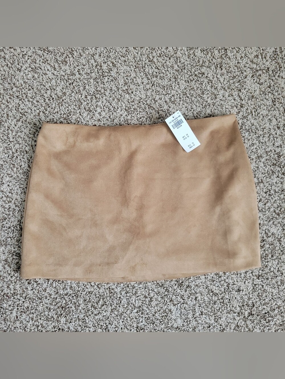 Abercrombie & Fitch Scarlett Mini Skort Vegan Leather Suede Tan Shorts Skirt NWT